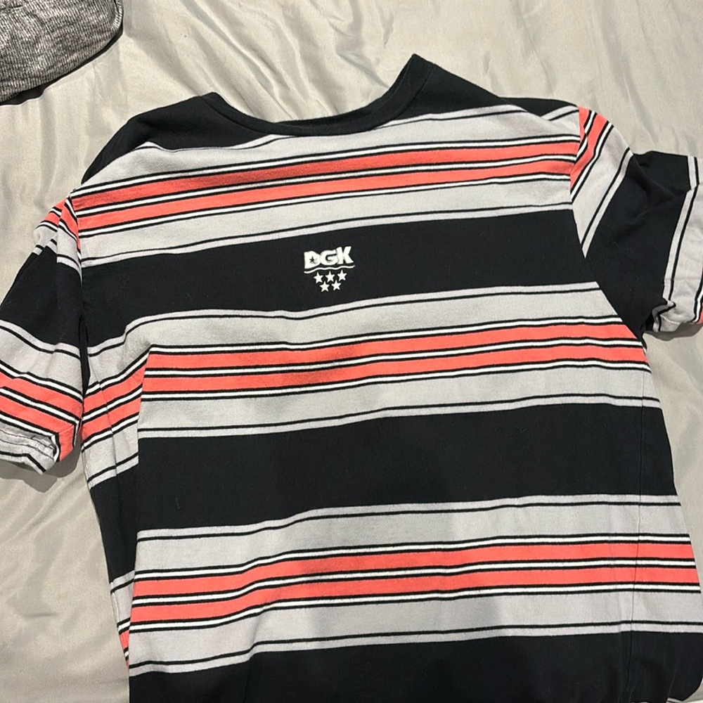 dgk pink and black stripe tee